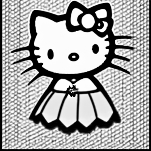 Coloring page of hello kitty