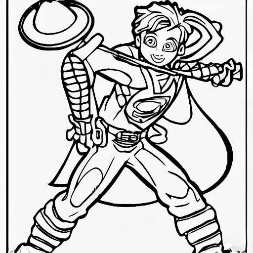Coloring page of hero