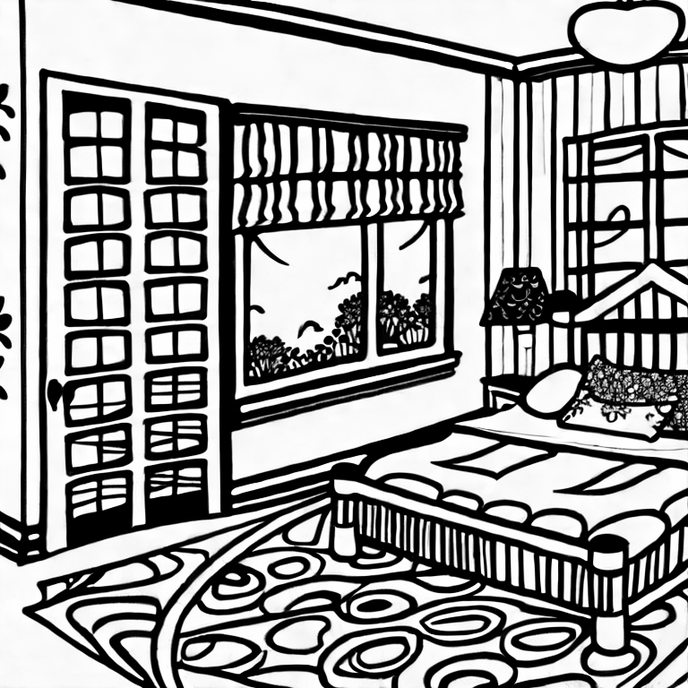 Coloring page of home