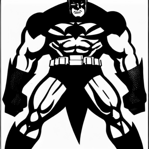 Coloring page of hulk as batman