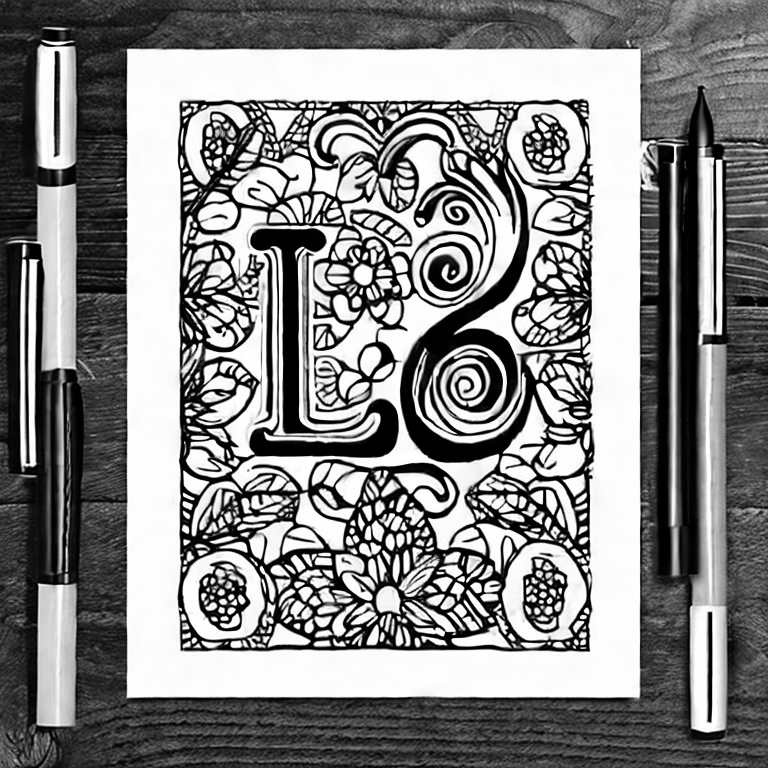 Coloring page of i love you text