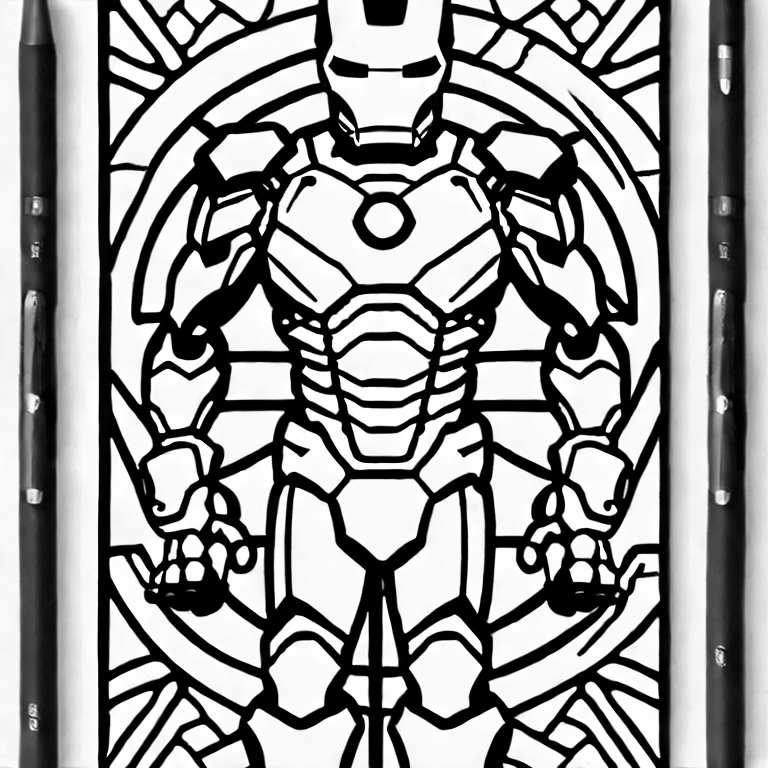 Coloring page of ironman