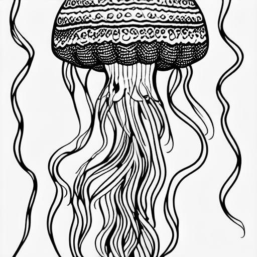 Coloring page of jellyfish spirit animal