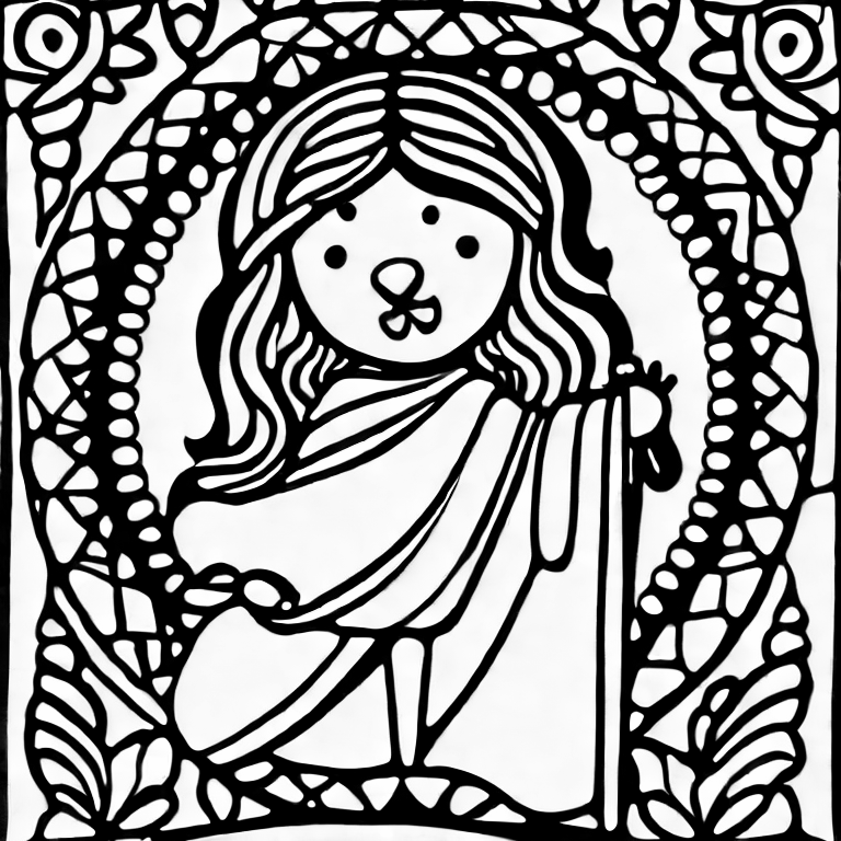 Coloring page of jesus
