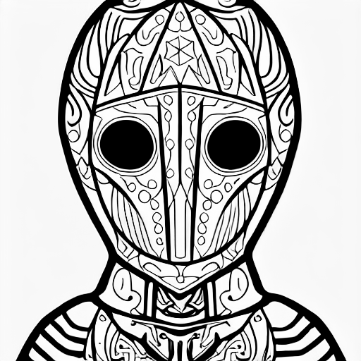Coloring page of jhin