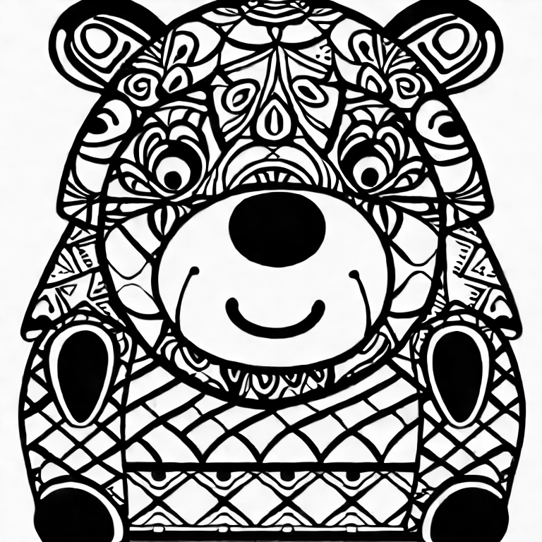 Coloring page of kid urso