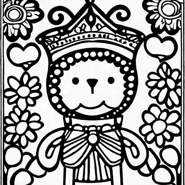 Coloring page of king