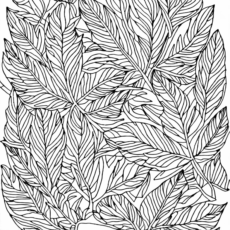 Coloring page of leaf