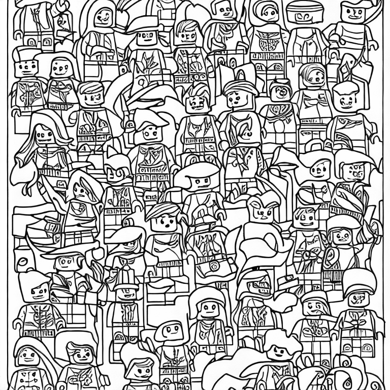 Coloring page of lego