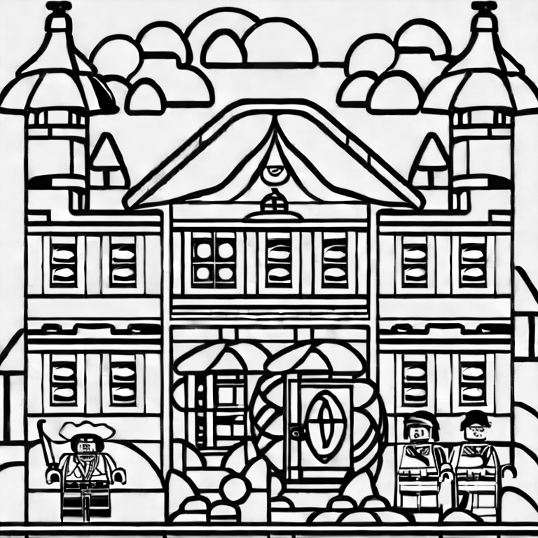 Coloring page of lego aventure