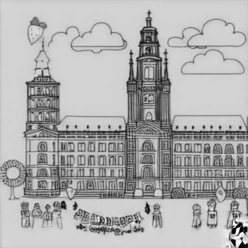 Coloring page of leipzig