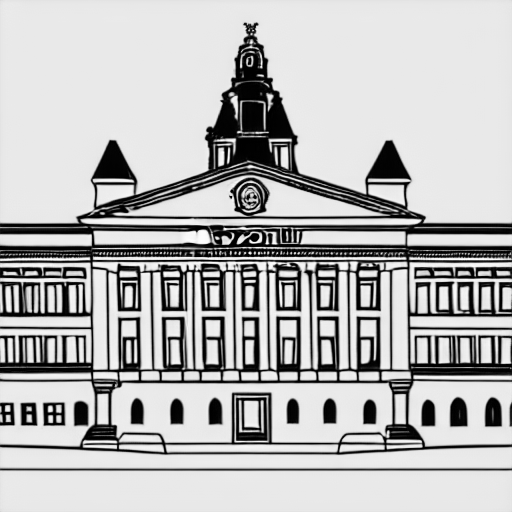 Coloring page of leipzig university