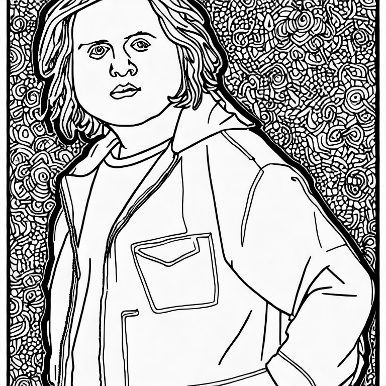 Coloring page of lewis capaldi