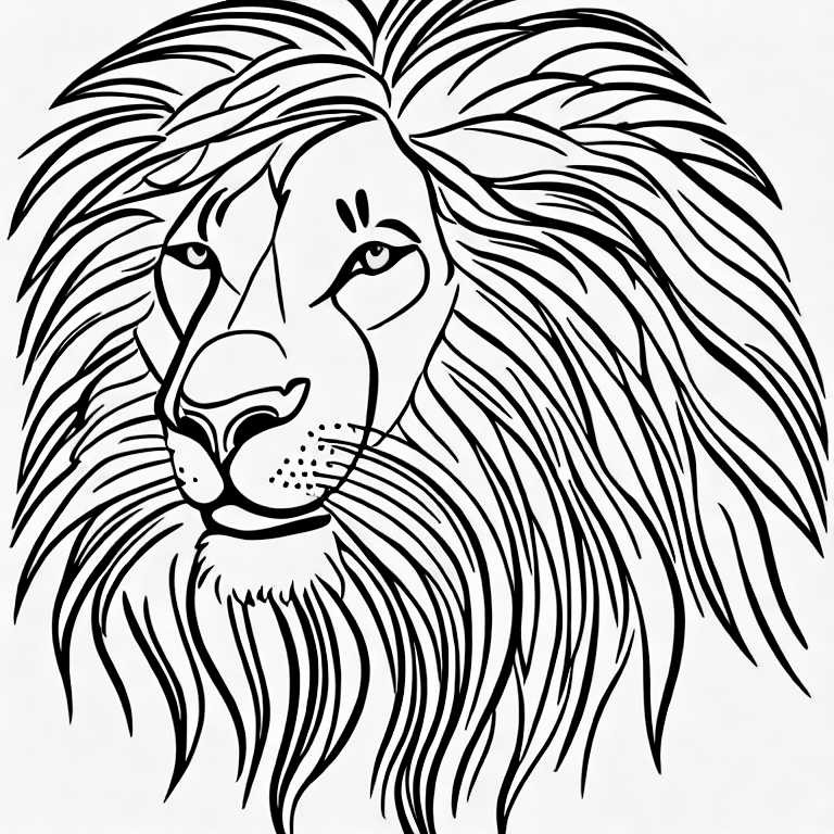 Coloring page of lion