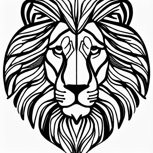 Coloring page of lion spirit animal