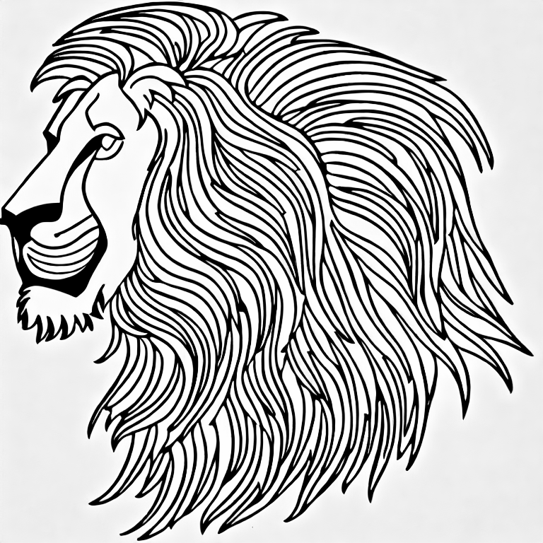 Coloring page of lions