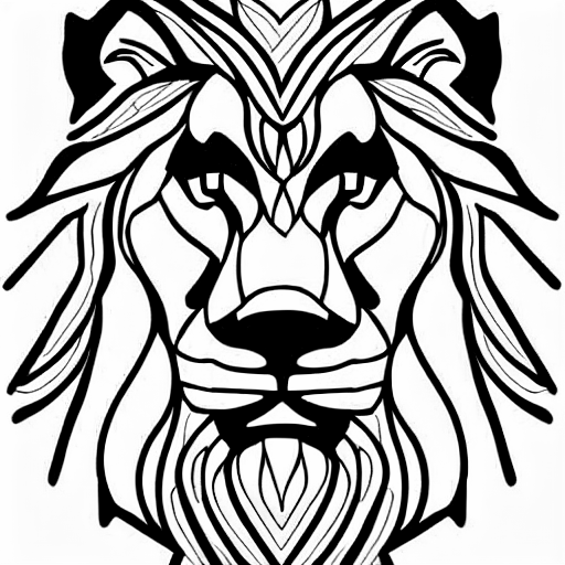Coloring page of lions spirit animal