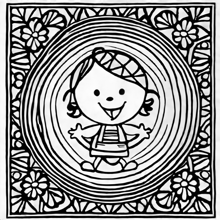 Coloring page of little ling ling