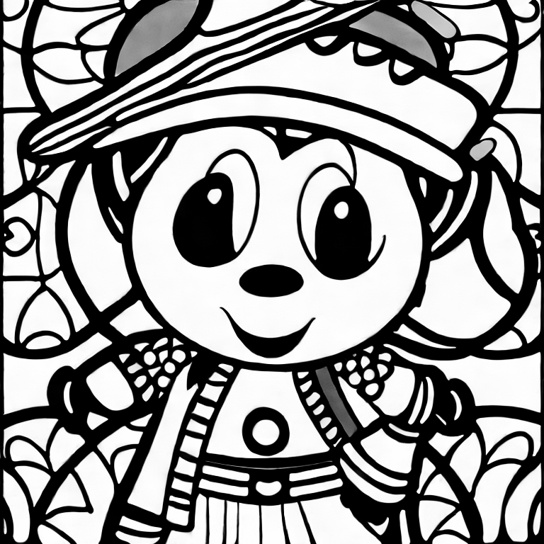 Coloring page of little pirate disney