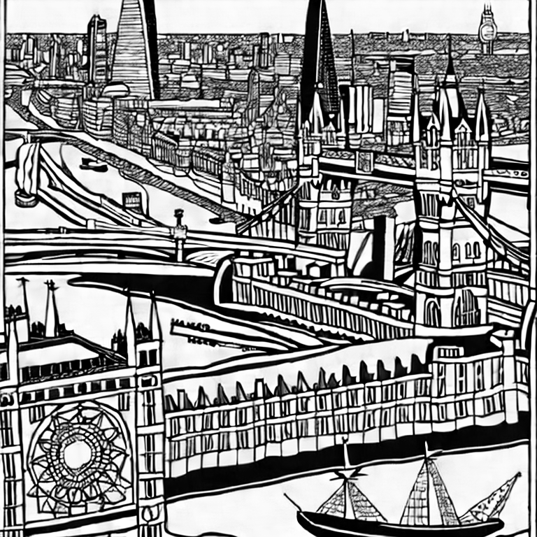Coloring page of london