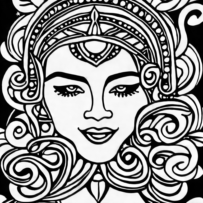 Coloring page of madonna