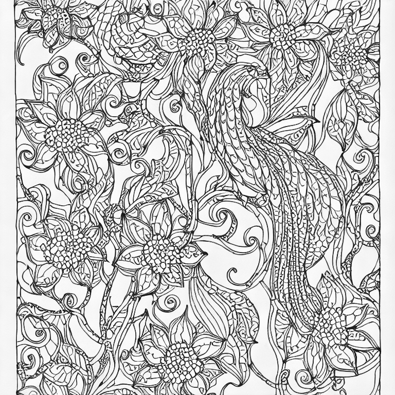 Coloring page of mandilion