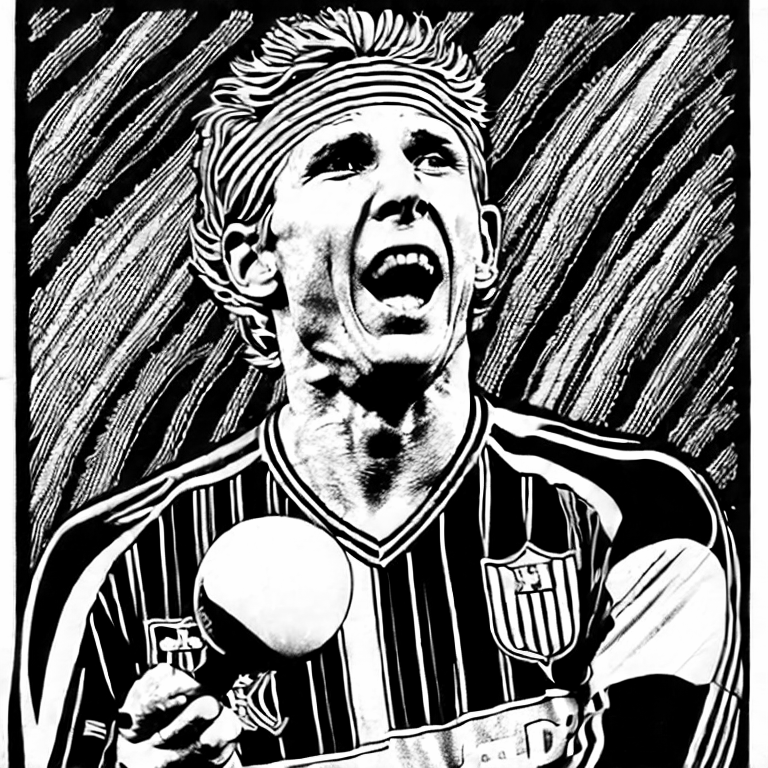 Coloring page of marco van basten first time