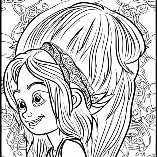 Coloring page of mia and me