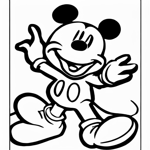 Coloring page of monstser mickey