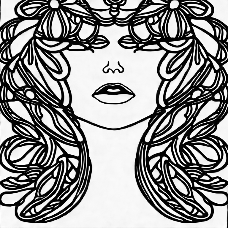 Coloring page of mulher nua