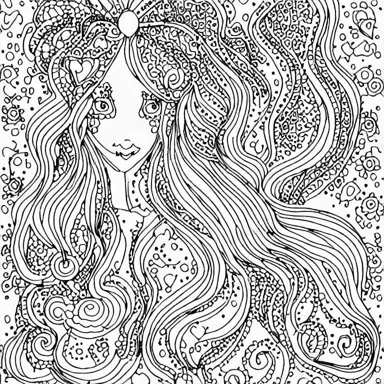 Coloring page of my favorit girl