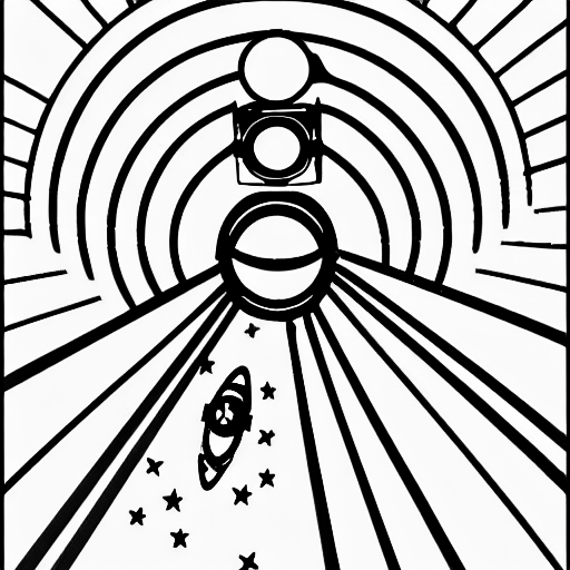Coloring page of my nephew blasting into space
