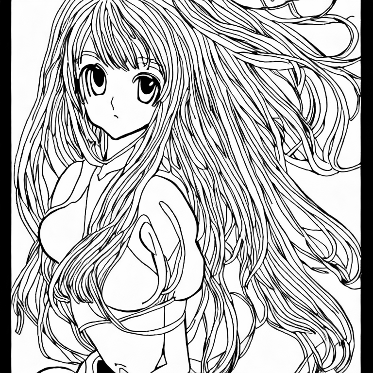 Coloring page of nana anime
