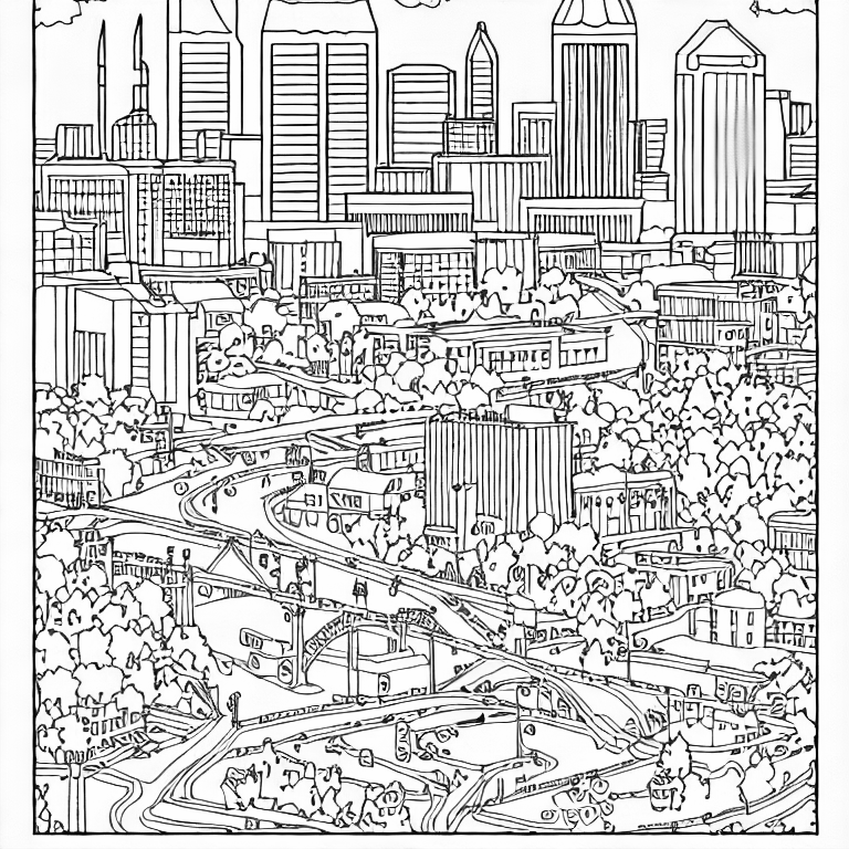 Coloring page of nashville tn