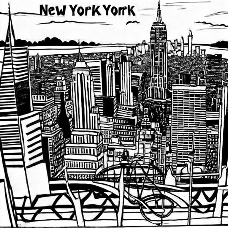 Coloring page of new york