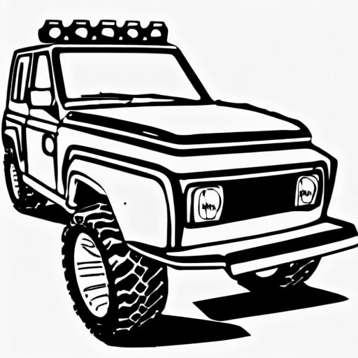 Coloring page of off roader