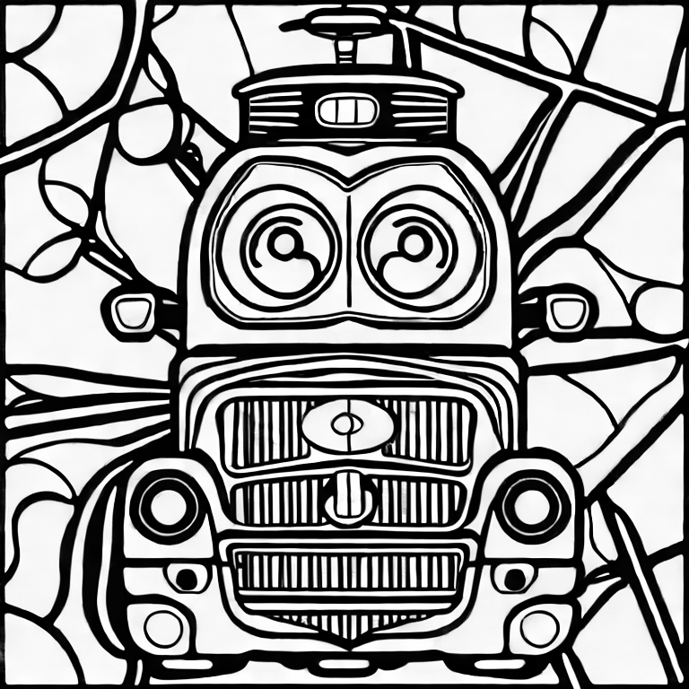 Coloring page of old toy