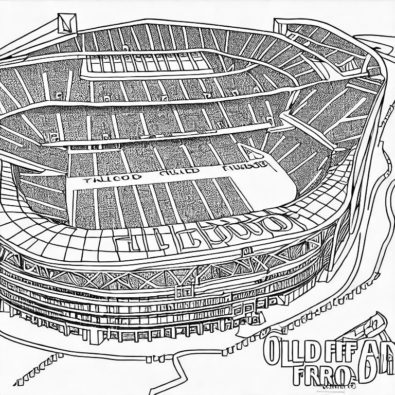 Coloring page of old trafford