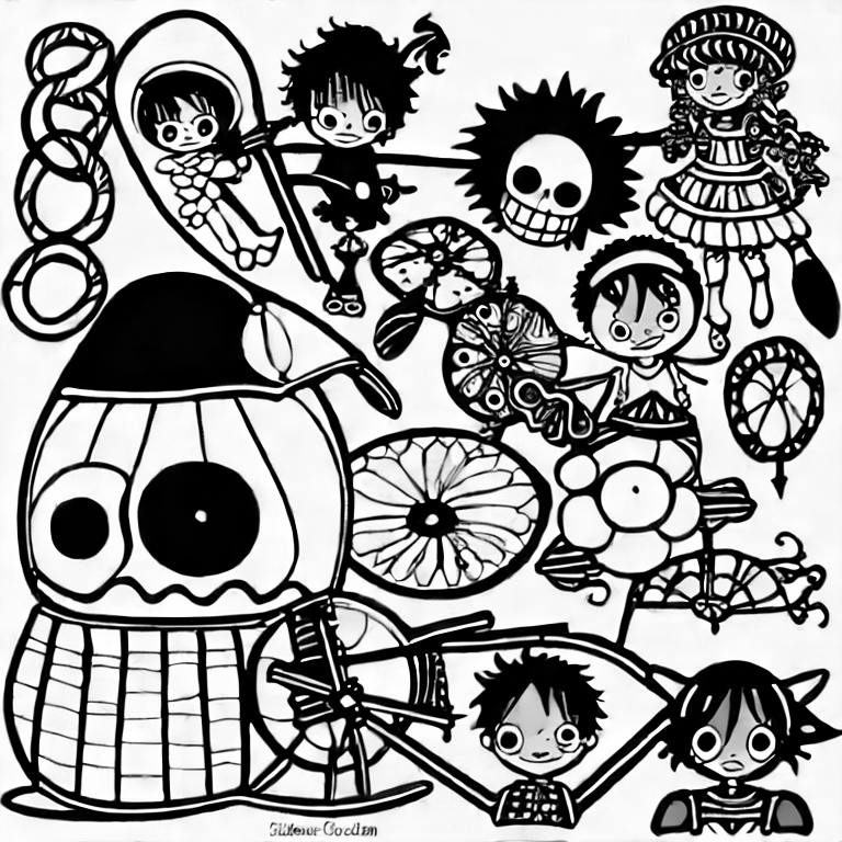 Coloring page of one piece