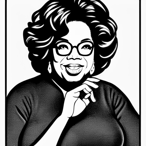 Coloring page of oprah as a beatle