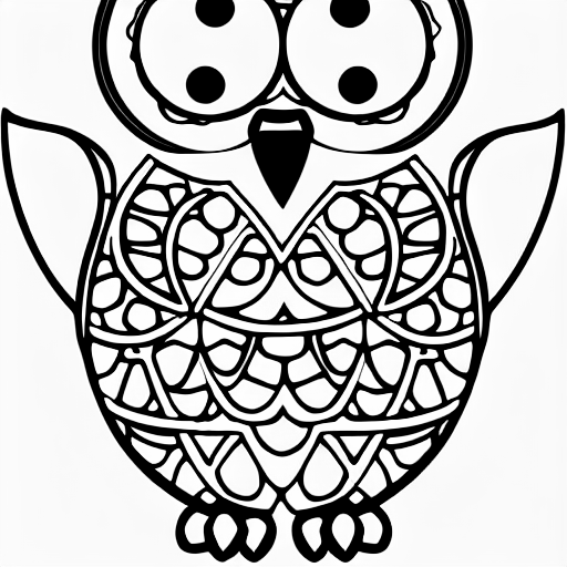 Coloring page of owl