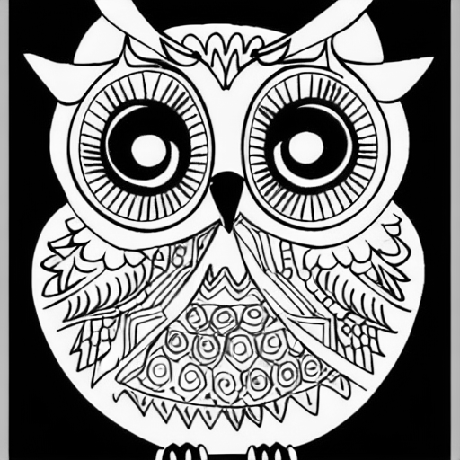 Coloring page of owl archeologist
