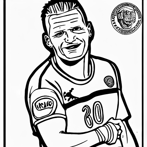Coloring page of paul gascoigne