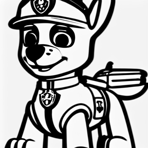 Coloring page of paw patrol sky