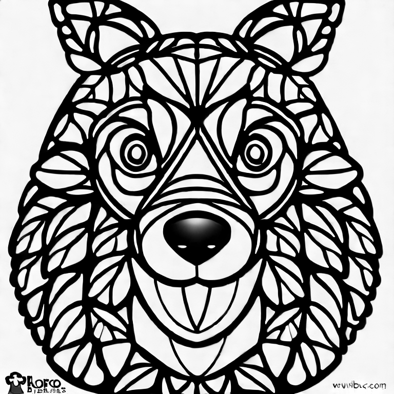 Coloring page of perro