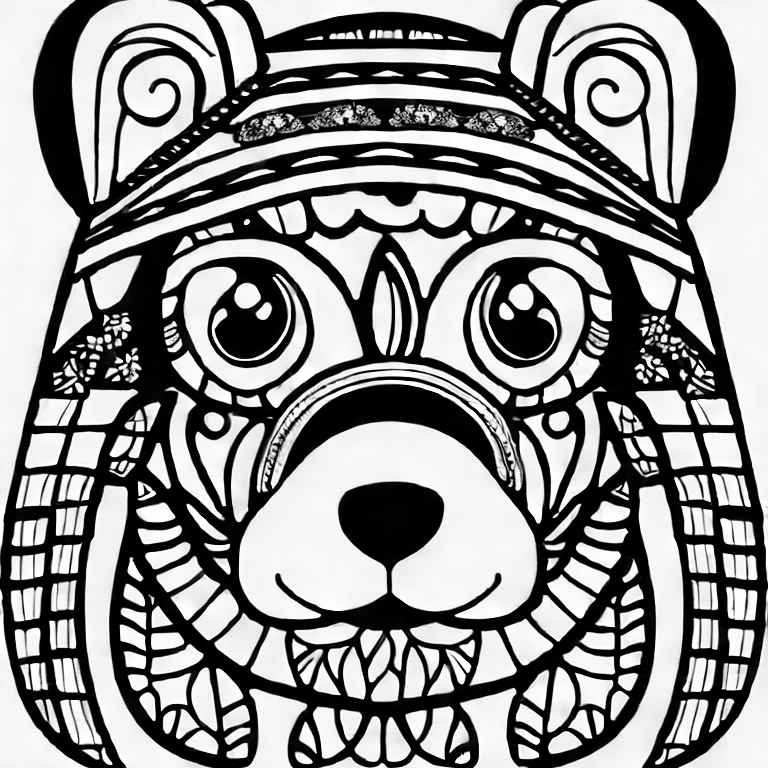 Coloring page of perro