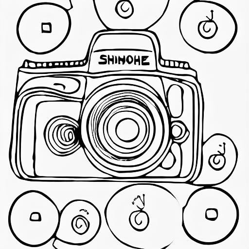 Coloring page of photographer shine
