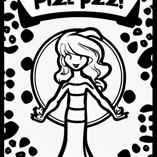 Coloring page of pixie pizza