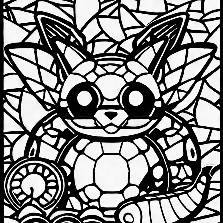 Coloring page of pokeon