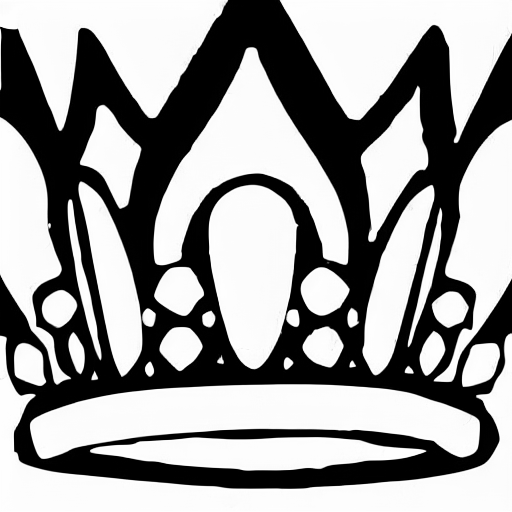 Coloring page of princess crown